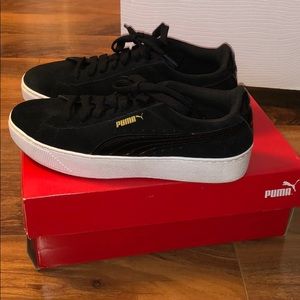 Black Puma Vikky Platform Shoes